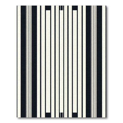 Bold Dark Light Parallel Bands Rug