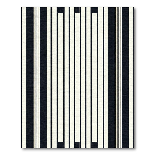 Bold Dark Light Parallel Bands Rug