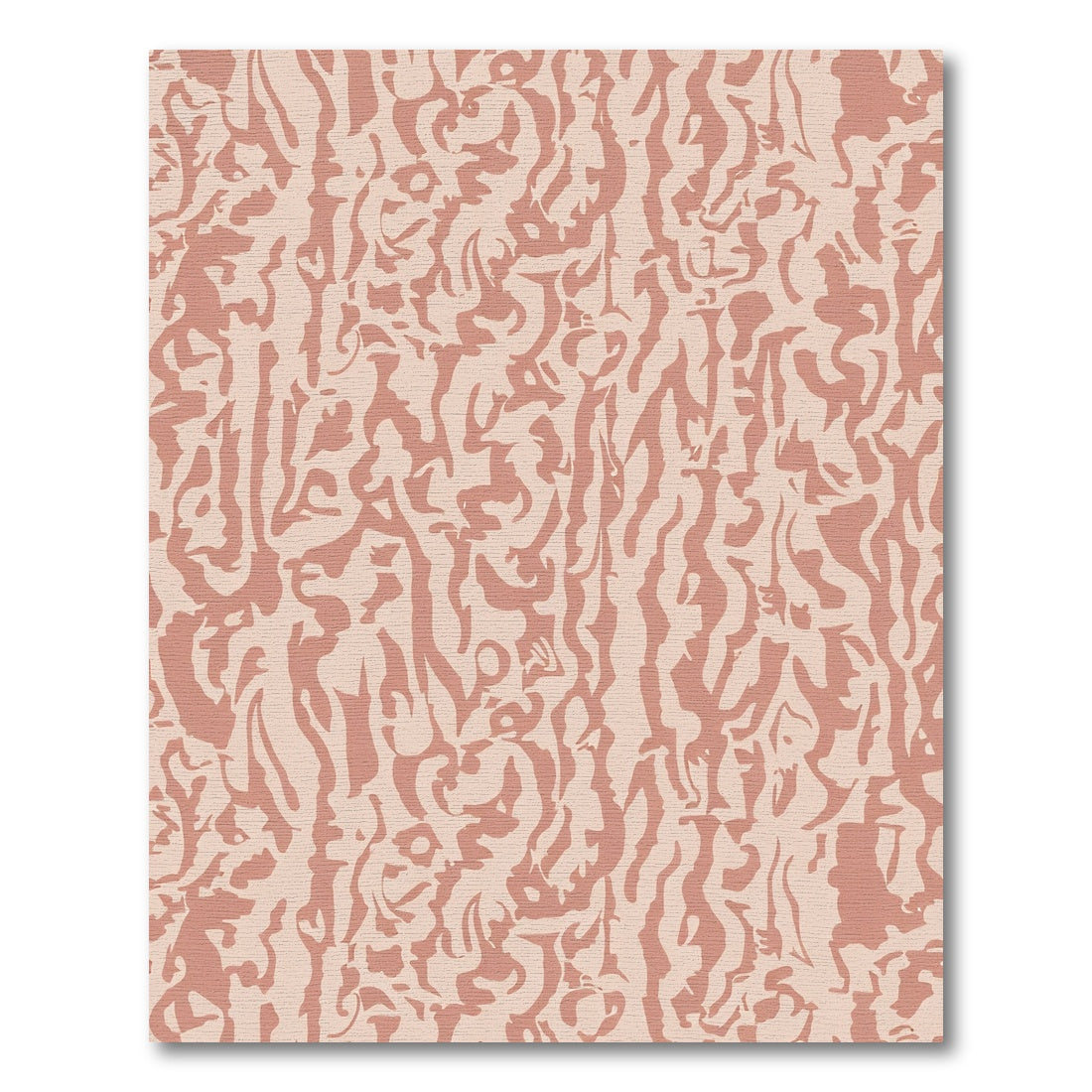 Dusty Rose Abstract Organic Flow Rug