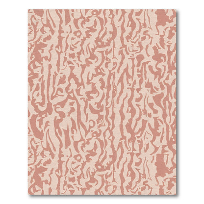 Dusty Rose Abstract Organic Flow Rug