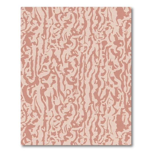 Dusty Rose Abstract Organic Flow Rug
