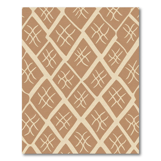 Caramel Tan Organic Diamond Link Rug