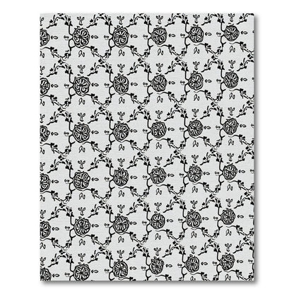 Monochromatic Sketch Floral Vine Rug