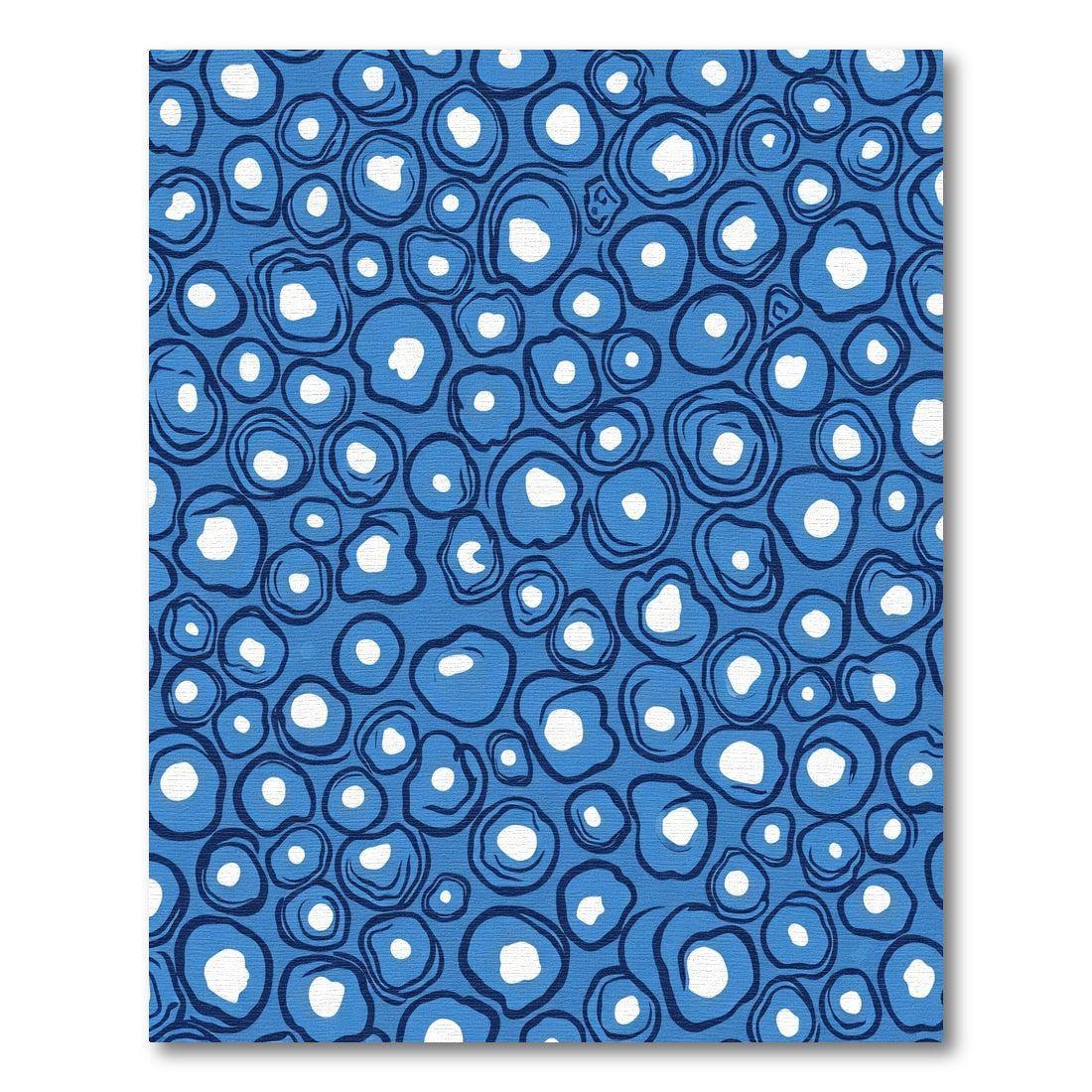 Oceanic Blue Circles Abstract Rug