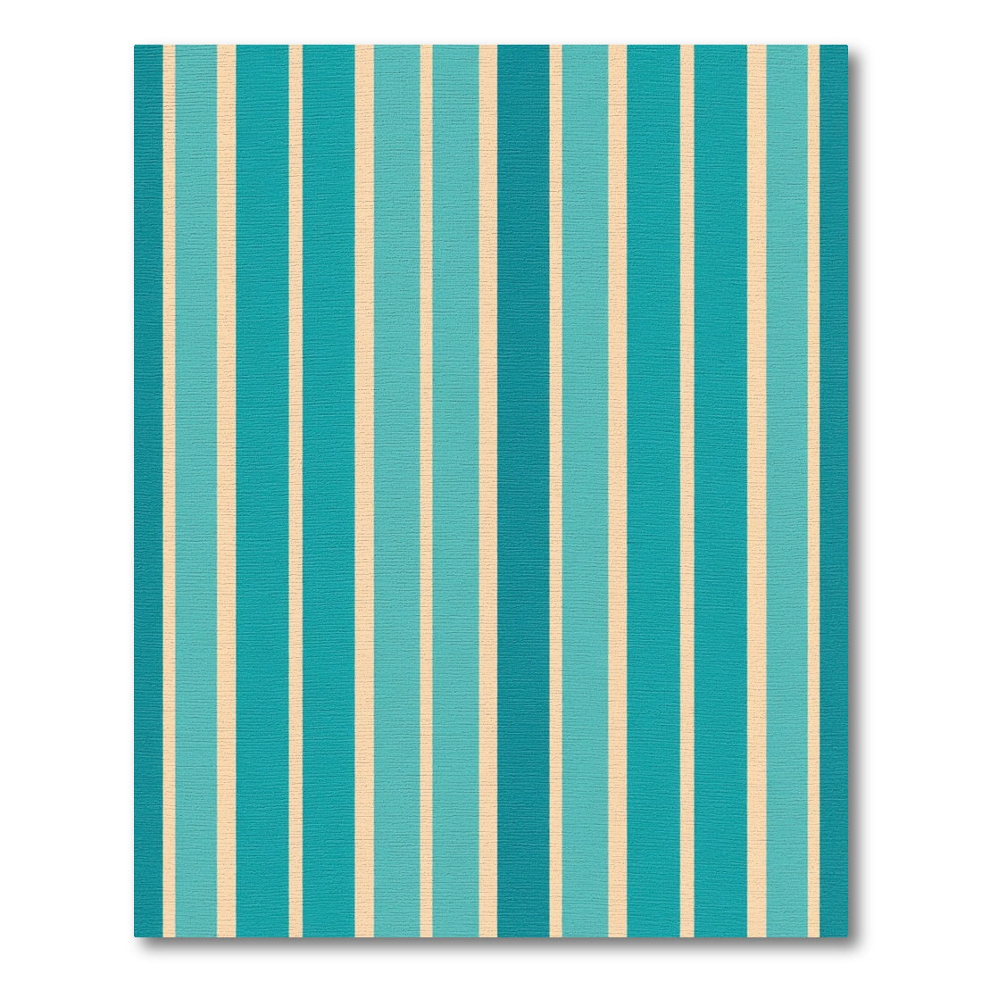 Ocean Blue Vertical Stripe Rug