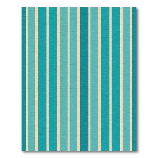 Ocean Blue Vertical Stripe Rug