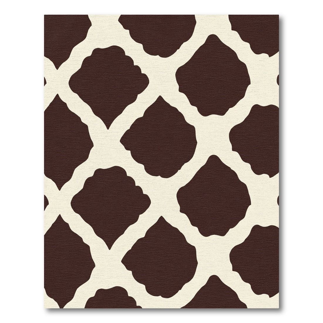 Brown Cream Organic Diamond Rug