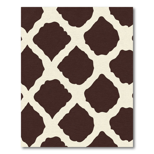 Brown Cream Organic Diamond Rug