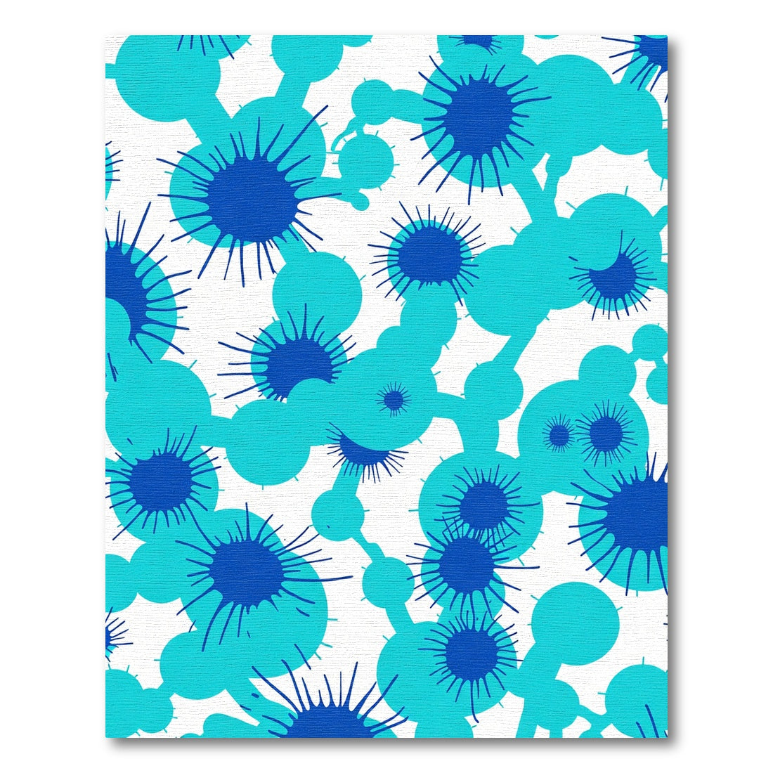 Aqua Blue Splatter Network Rug