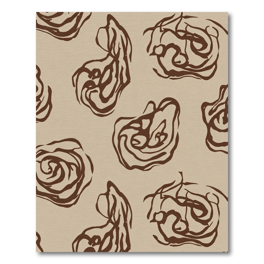 Brown Abstract Swirl Organic Rug