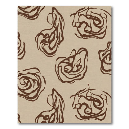 Brown Abstract Swirl Organic Rug
