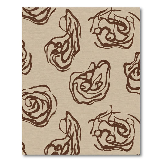Brown Abstract Swirl Organic Rug