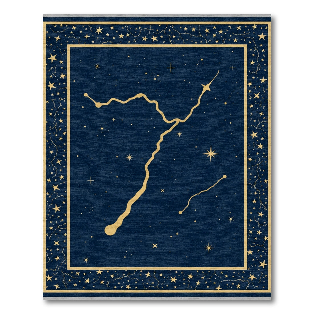 Deep Blue Cosmic Starry Constellation Rug