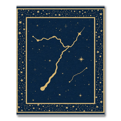 Deep Blue Cosmic Starry Constellation Rug