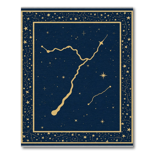 Deep Blue Cosmic Starry Constellation Rug
