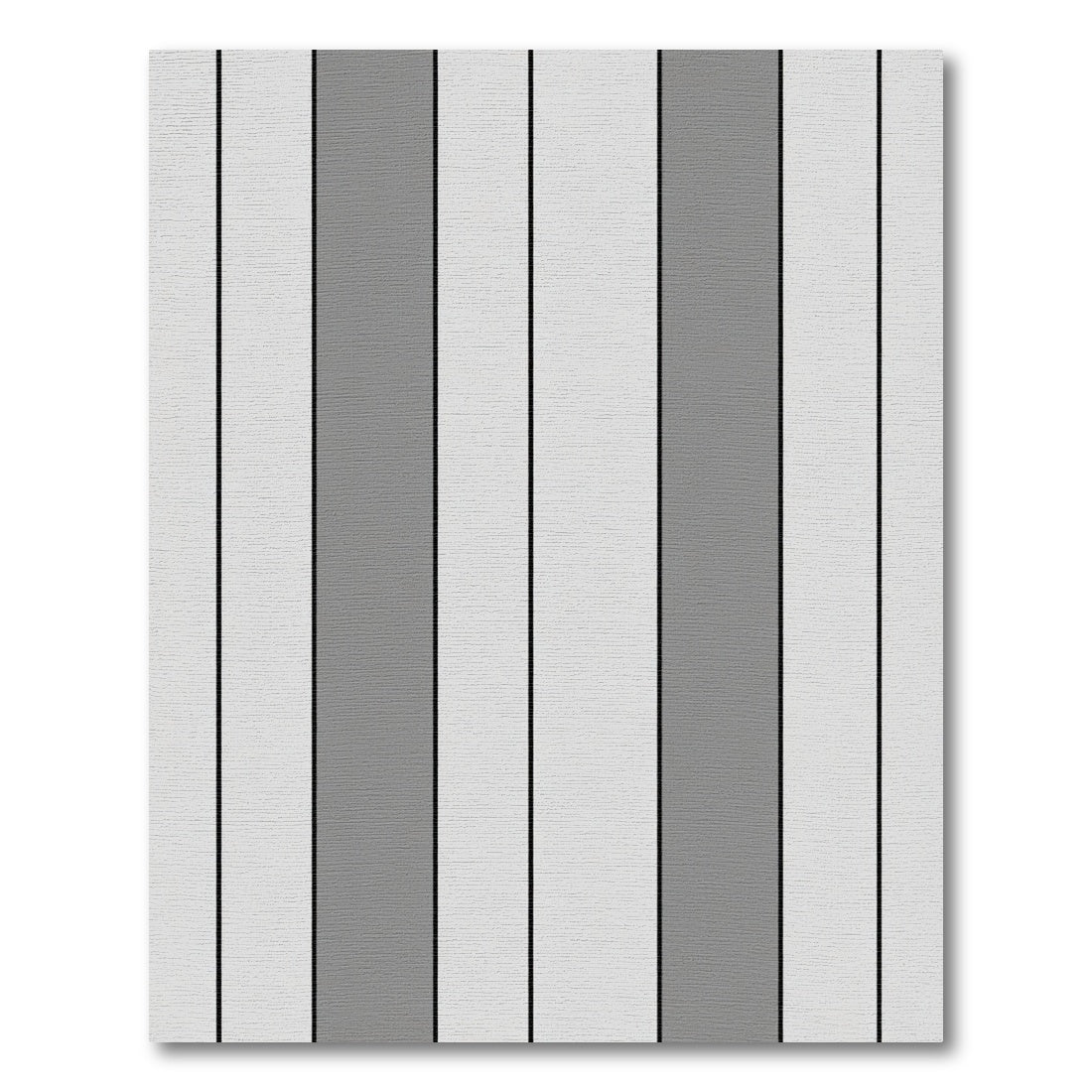 Modern Gray White Stripe Rug