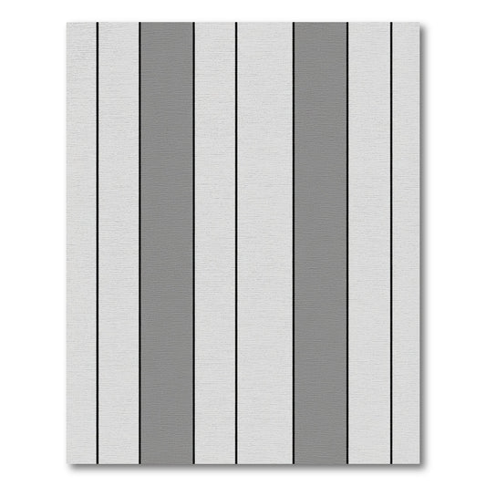 Modern Gray White Stripe Rug