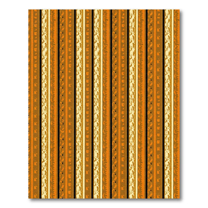 Warm Ochre Striped Organic Texture Rug