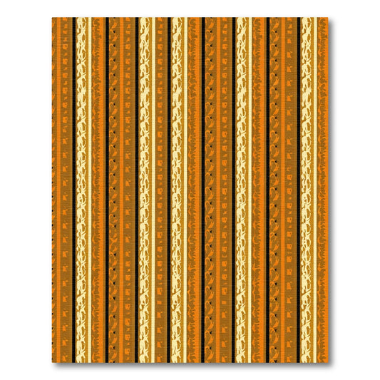Warm Ochre Striped Organic Texture Rug