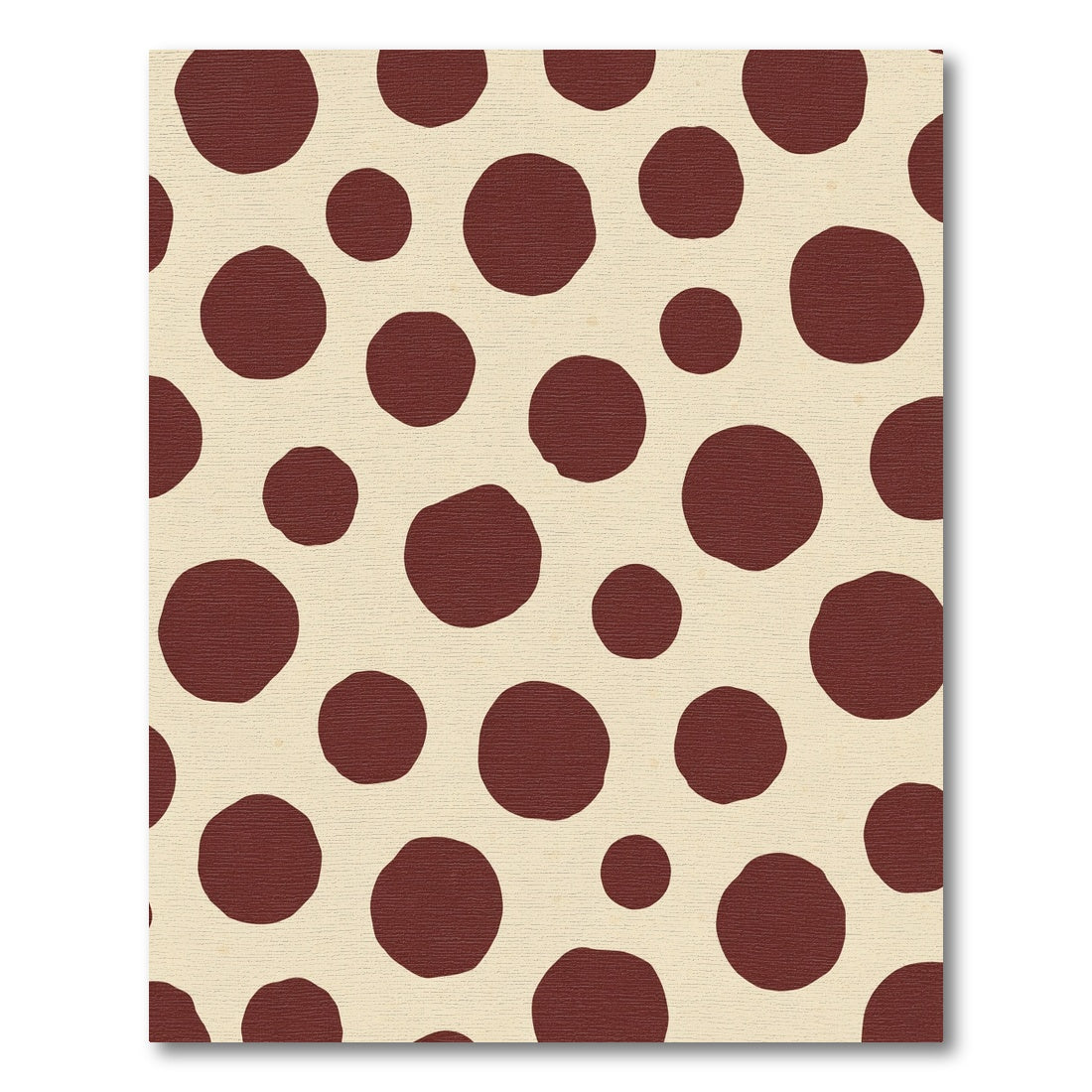 Crimson Circles Scattered Ground Rug