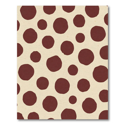 Crimson Circles Scattered Ground Rug