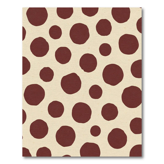 Crimson Circles Scattered Ground Rug
