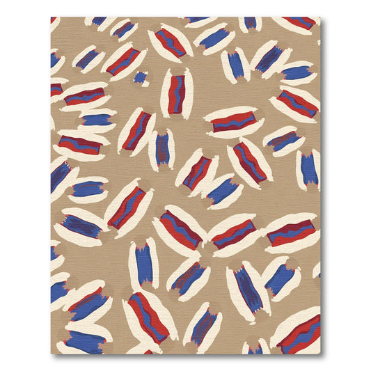 Red Blue Abstract Hot Dog Rug