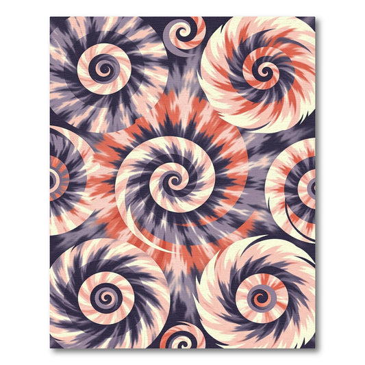 Retro Swirl Tie Dye Rug