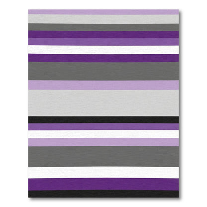 Modern Purple Gray Stripe Variation Rug