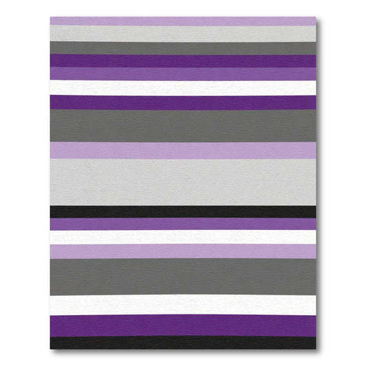 Modern Purple Gray Stripe Variation Rug