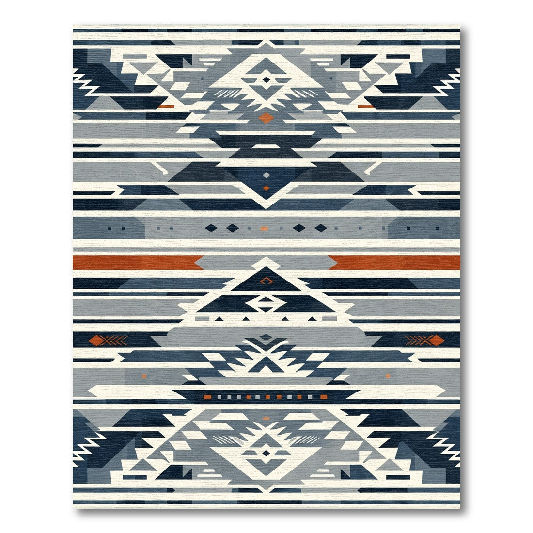 Navajo Inspired Geometric Diamond Stripe Rug