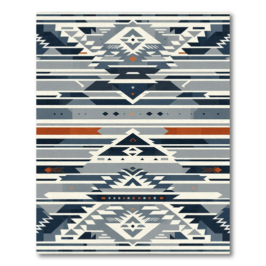 Navajo Inspired Geometric Diamond Stripe Rug