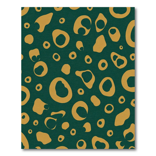 Organic Ochre Spots Emerald Field Rug
