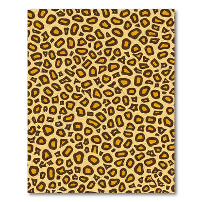 Golden Brown Leopard Spots Rug