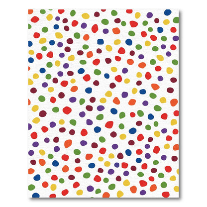 Vibrant Colorful Polka Dot Scatter Rug