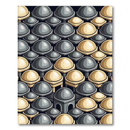 Duo Tone Dome Pattern Rug
