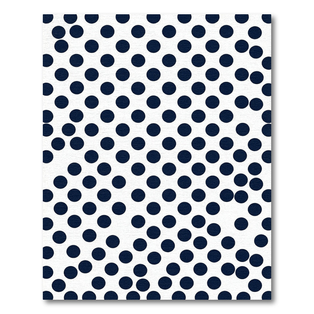 Classic Navy Blue Polka Dot Rug