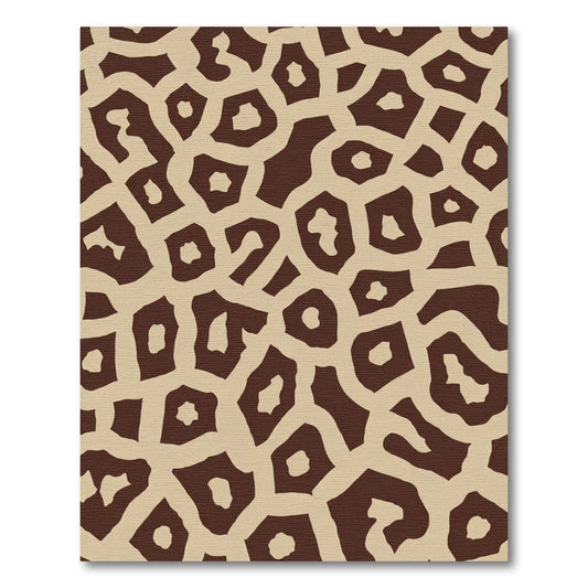 Brown Tan Organic Spots Rug
