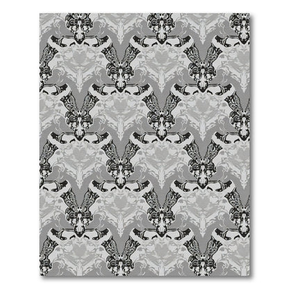 Monochromatic Abstract Floral Symmetry Rug