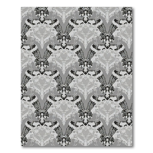 Monochromatic Abstract Floral Symmetry Rug