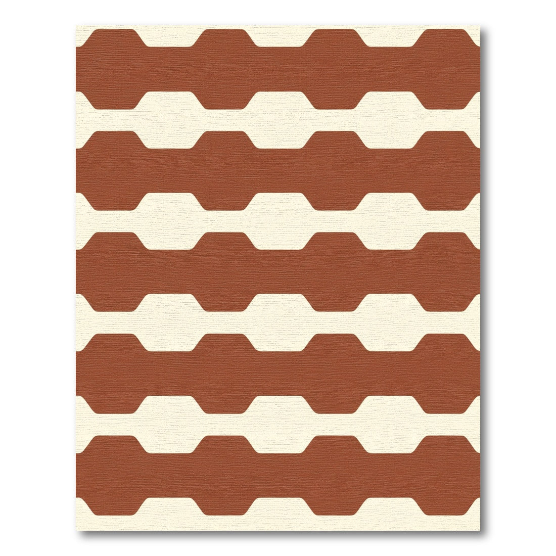 Warm Amber Interlocking Stripe Rug