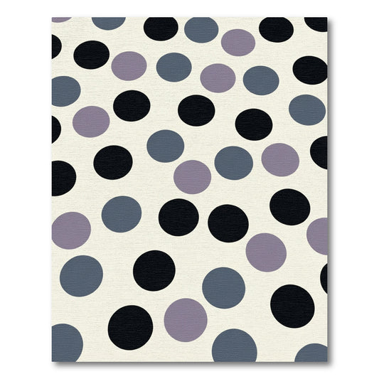 Neutral Dotty Circles Composition Rug