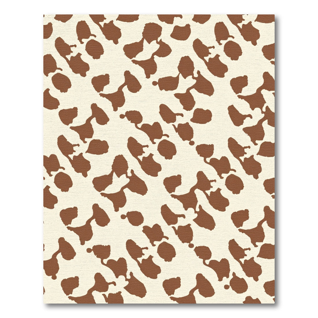 Brown Spot Abstract Animal Print Rug