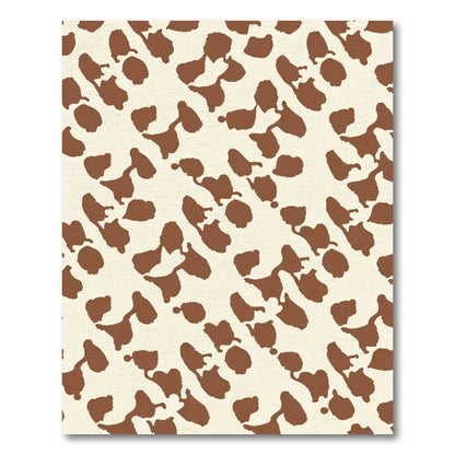 Brown Spot Abstract Animal Print Rug