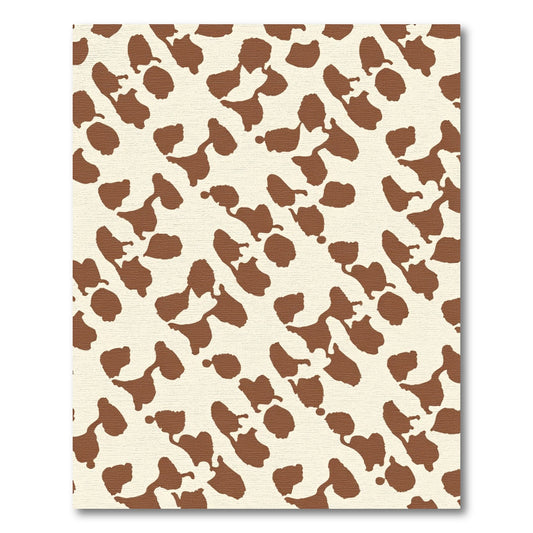 Brown Spot Abstract Animal Print Rug