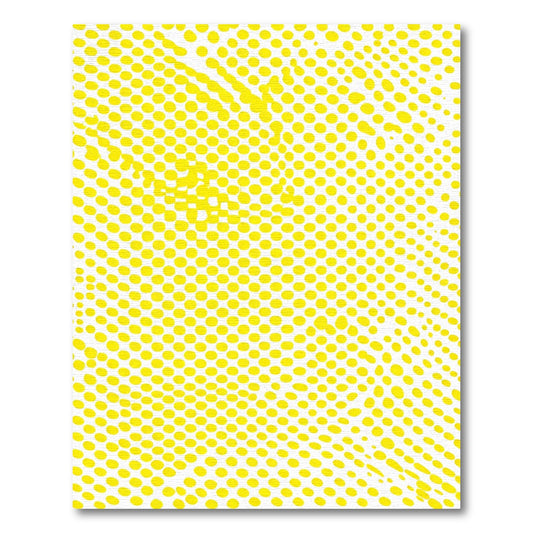 Bright Yellow Halftone Dot Rug