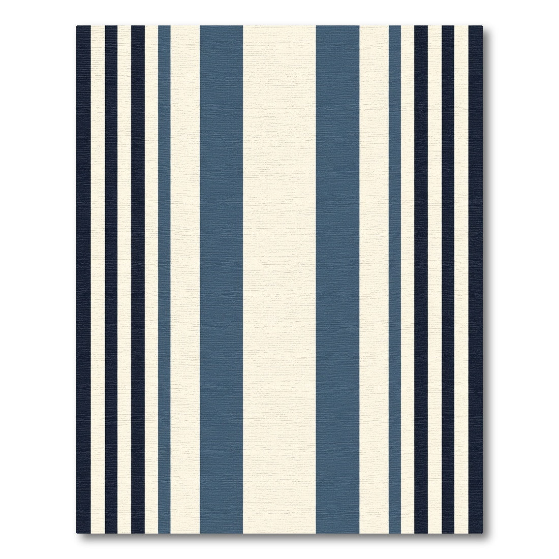 Classic Navy Cream Stripe Rug