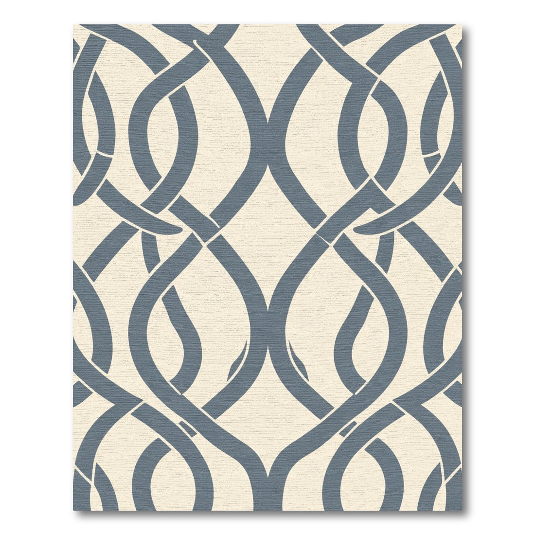Slate Blue Interlocking Chain Rug