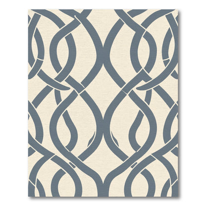 Slate Blue Interlocking Chain Rug