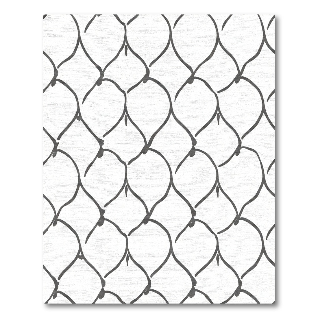 Gray Scaled Quatrefoil Lattice Rug